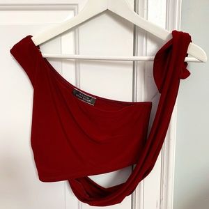 One Shoulder Crop Top